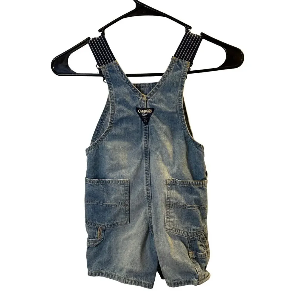 Osh Kosh B’gosh Girls Denim Shortalls Size 3T